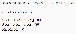 modélisation linéaire exercices corrigés