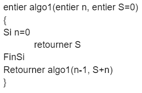 terminal recursive algorithm