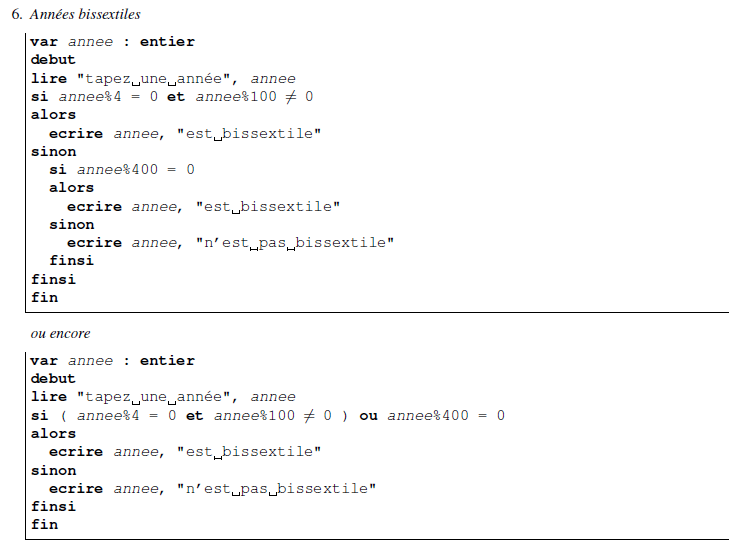 12 Exercices Corrigés Sur Les Structures Algorithmiques - Complex ...